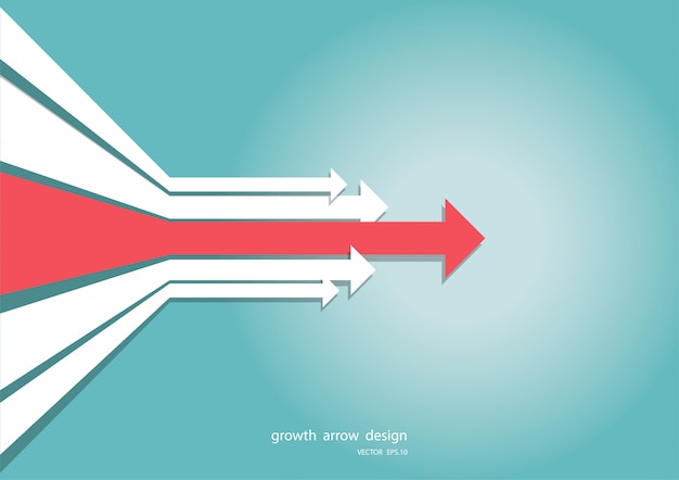 Vector growth arrow design