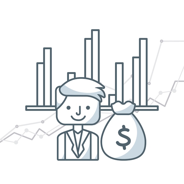 growth business funding line icons