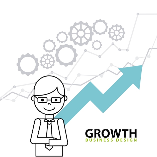 growth business funding line icons