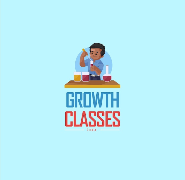 Growth classes vector mascot logo template