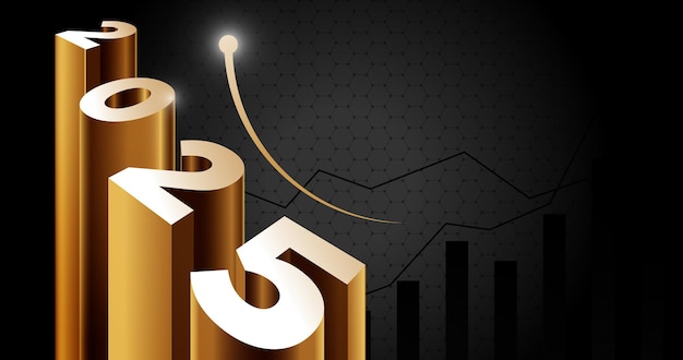 Premium Vector | Growth concept of business stock market and finance 2025