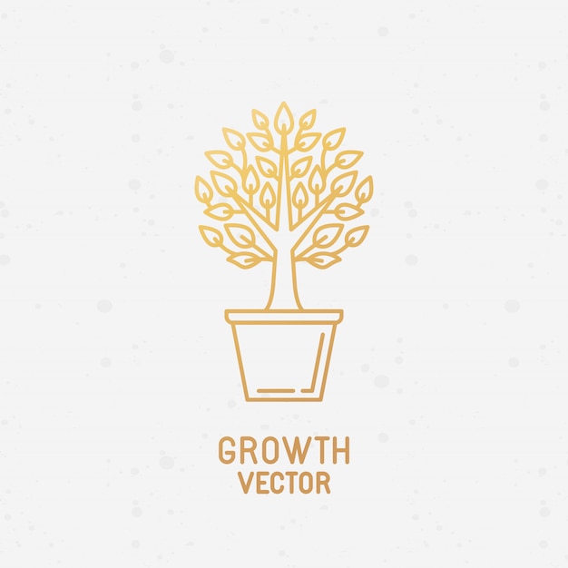 Growth concept and logo design element