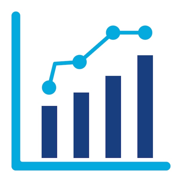 Vector growth diagram duotone illustration