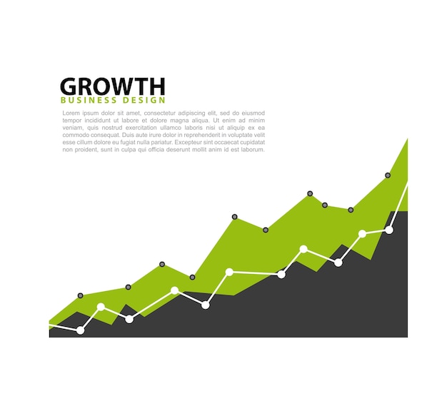 Vector growth funds economy concept