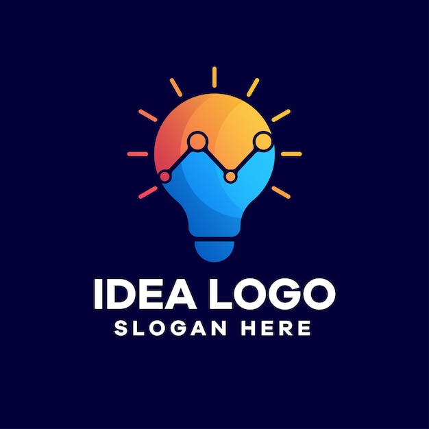 Idea di crescita gradiente logo design