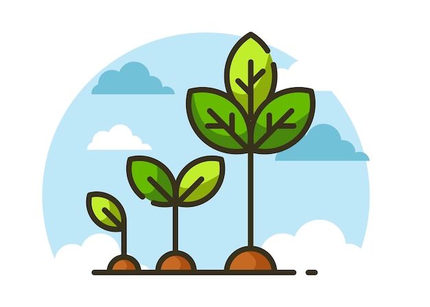 Vector growth illustration design ecology concept design