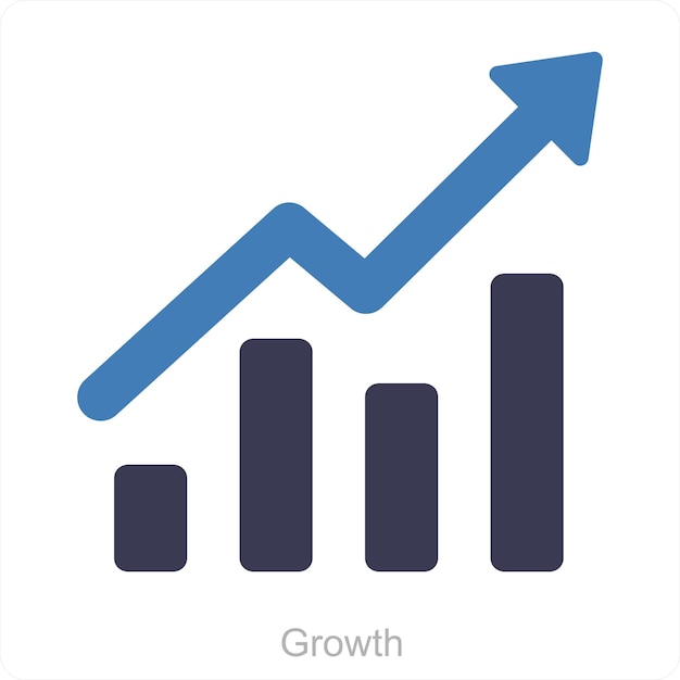growth and increase icon concept