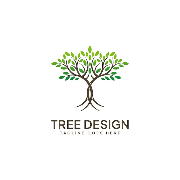 Growth logo concept, tree logo template vector icon