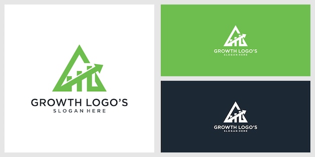 Growth logo design template