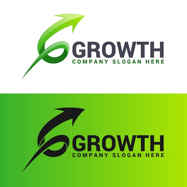 Vector growth logo template