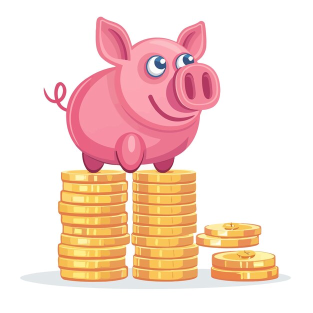 Vettore crescita del reddito piggy_bank risparmio