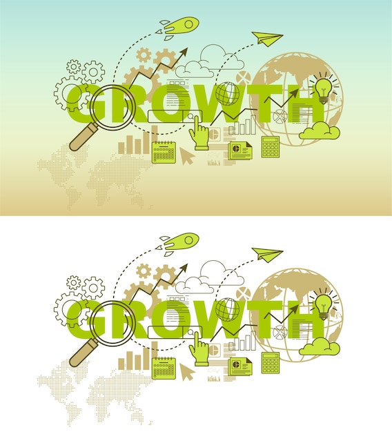 Growth website banner design concept