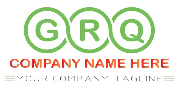 Vettore design del logo della lettera grq