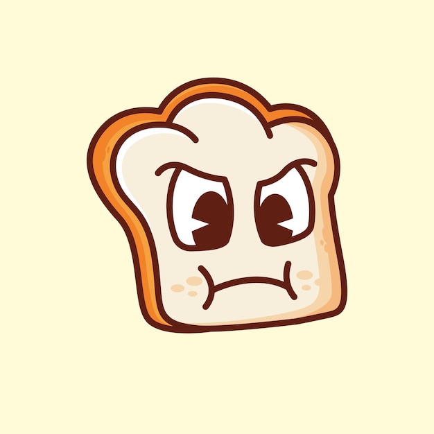 Grumpy leest schattig grappig karakter vector premium emoji