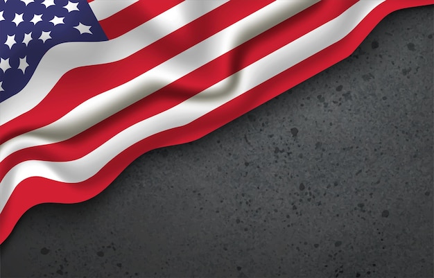 Grunge achtergrond met Amerikaanse vlag ornament