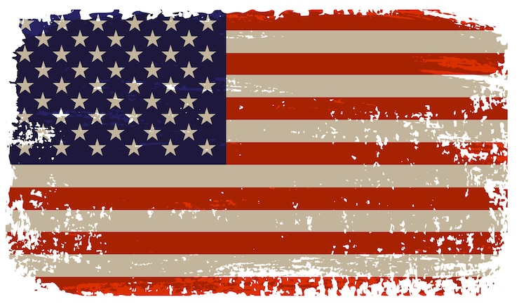 Vector grunge american flag