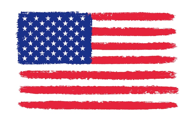 Vector grunge american flag