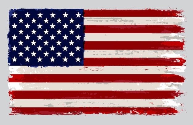 Vector grunge american flag