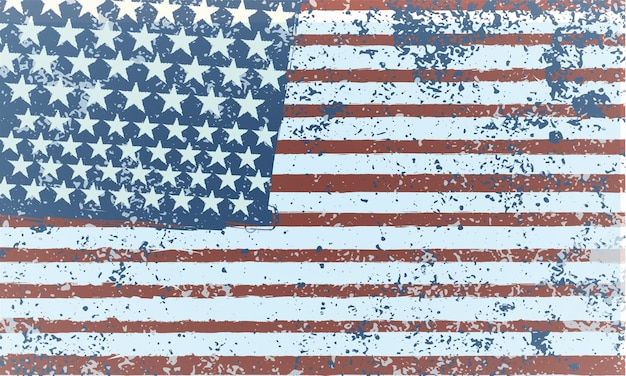 Grunge amerikaanse vlag achtergrond nationale feestdag vakantie poster vector design