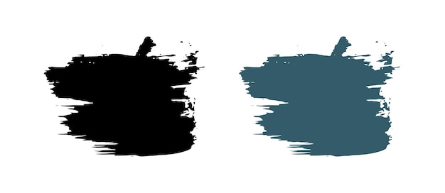 Grunge banner schilder vector penseelstreek textuur set