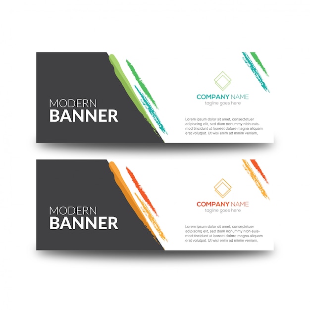grunge banner set