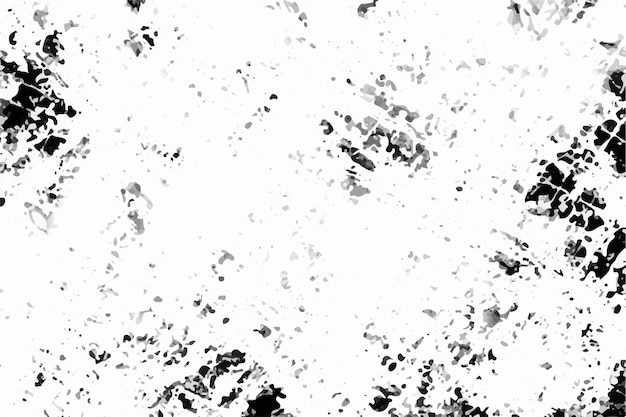 Vector grunge black and white pattern monochrome particles abstract texture background of cracks scuffs