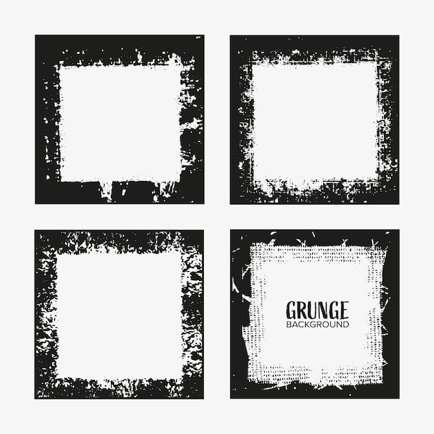 Grunge border frame set