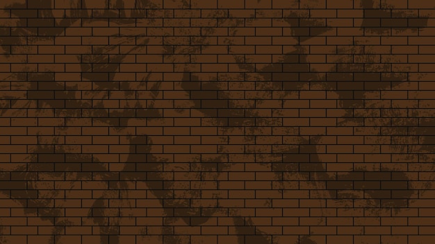 Vector grunge brick wall textured background