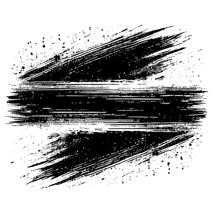 Vector grunge brush stroke background effect black vector illustration isolated on a white background