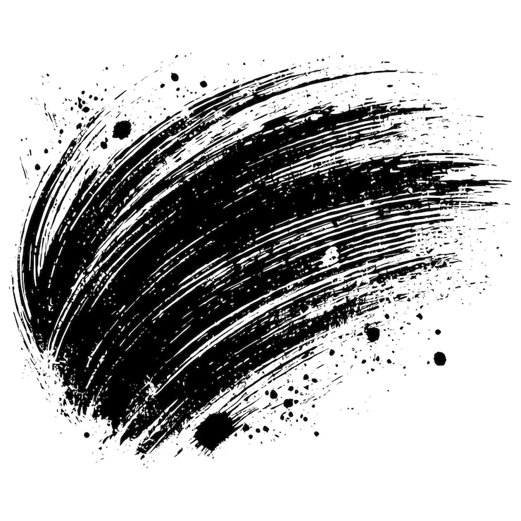 Vector grunge brush stroke background effect black vector illustration isolated on a white background