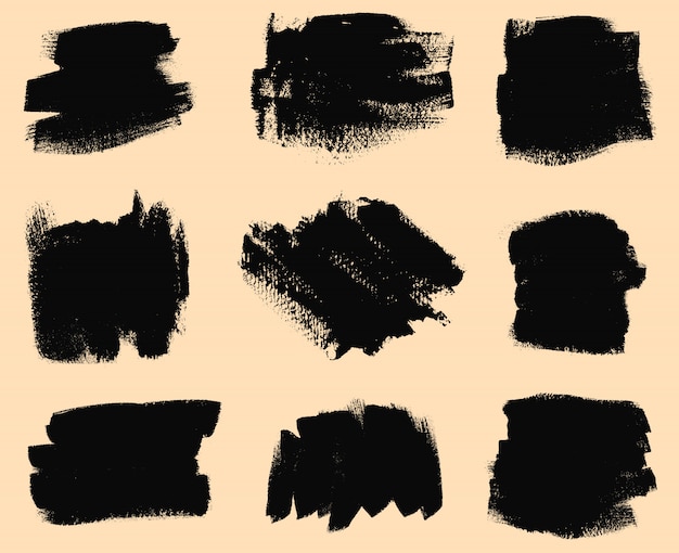 Vector grunge brush stroke banners