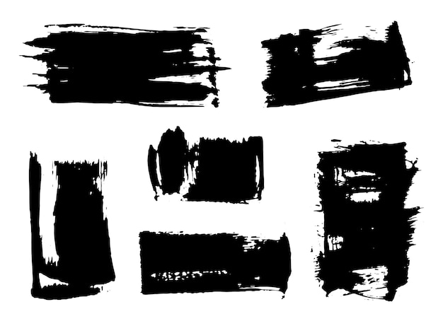 Grunge brush stroke banners.