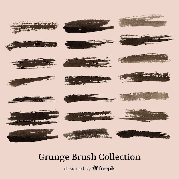 Grunge brush stroke collection