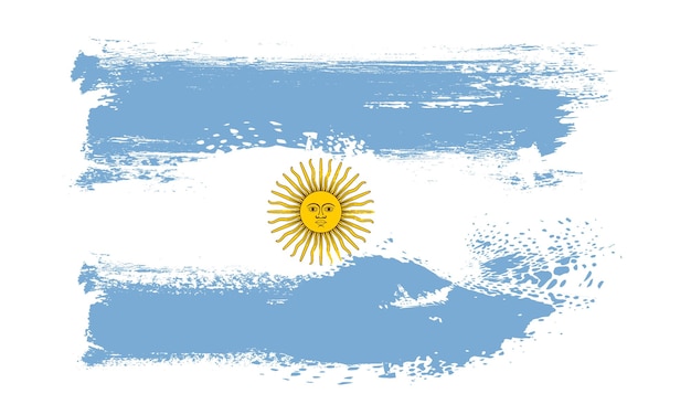 Grunge brush stroke flag of Argentina Flag of Argentina