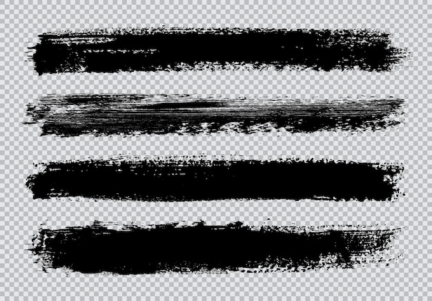 Vector grunge brush stroke set