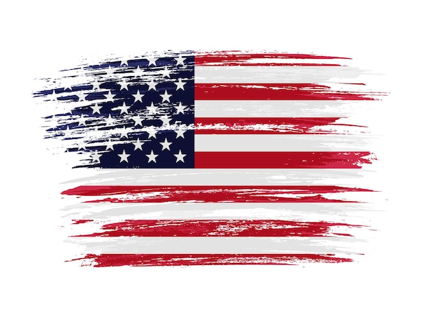 Grunge brush stroke usa flag