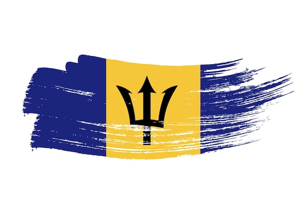 Гранжевый мазок кистью с национальным флагом Акварельная живопись флаг Символический плакат банн национального флага Стиль акварельный рисунок Вектор изолирован на белом фоне