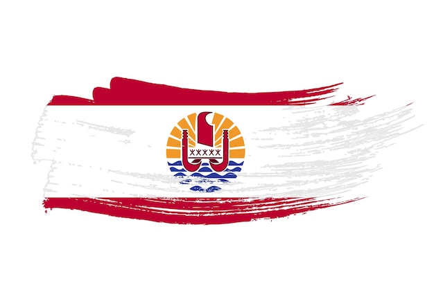 Гранжевый мазок кистью с национальным флагом акварельная живопись флаг символический плакат банн национального флага стиль акварельного рисунка вектор изолирован на белом фоне