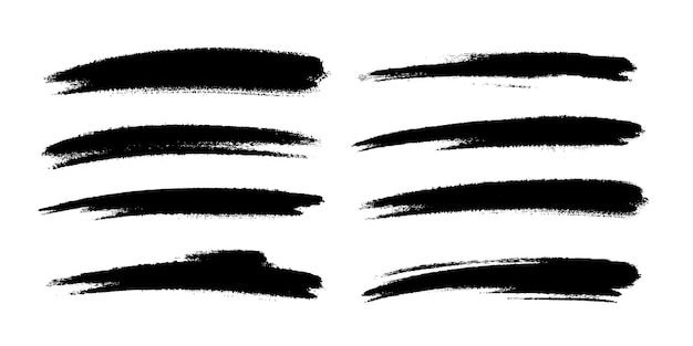 Vector grunge brush strokes bundle