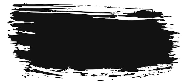 Grunge brush texture Black ink stroke element