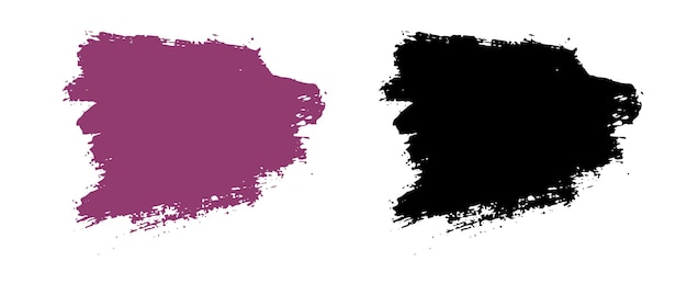 Grunge brush vector paint ink splatter background