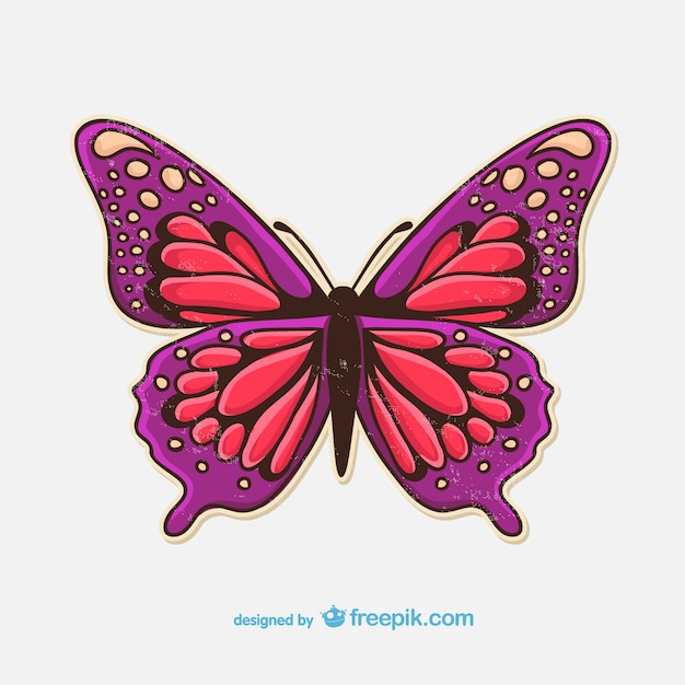 Grunge butterfly illustration