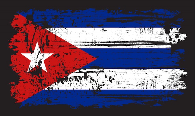 Grunge cuban flag