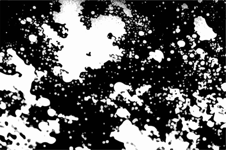 Vector grunge dark black and white texture of cracks stains lines background black and white grunge art