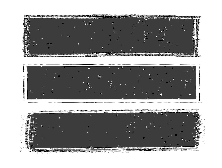 Vector grunge distressed banner set