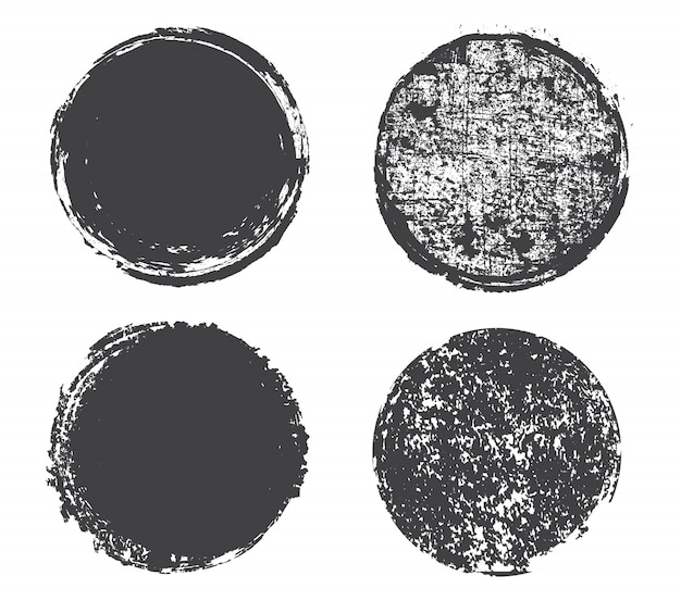 Vector grunge distressed circles