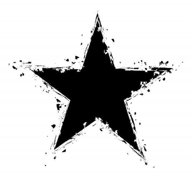 Grunge distressed star isolated