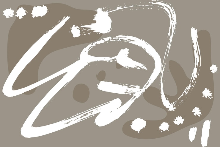 Vector grunge dry brush abstract contemporary light beige pattern