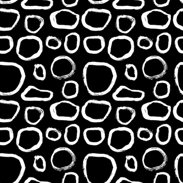 Grunge dry brush frames vector seamless pattern