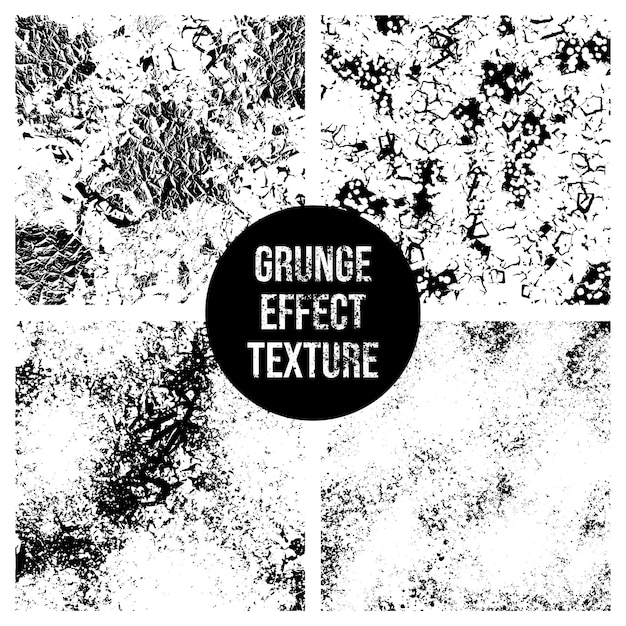 Vector grunge effect textuur illustraties instellen vector